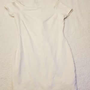 Lulus off the shoulder white bodycon dress